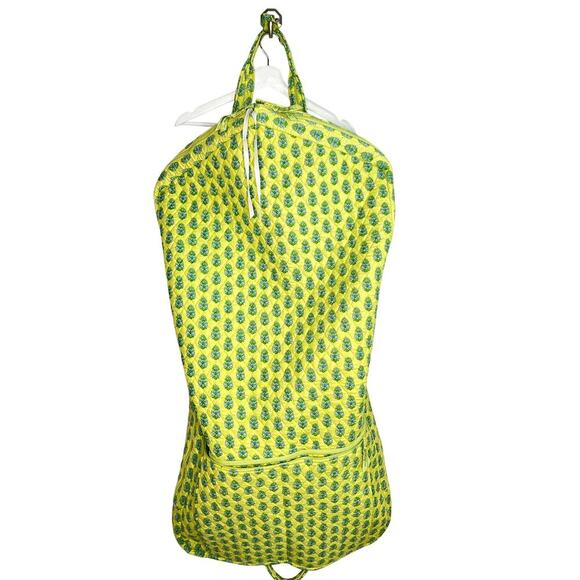 Vera Bradley Paisley Citrus Elephant Quilted Travel Garment Bag Citrus/Blue - Picture 6 of 9